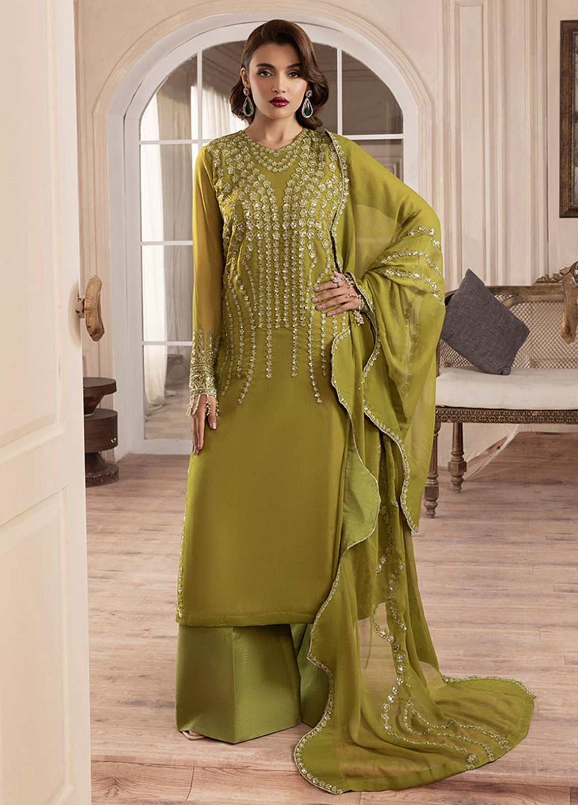 Sahane | Elyssa Festive Chiffon | CT-19001 Eve - ELYSSA - Official Sahane stockist in UK - Sakeena London