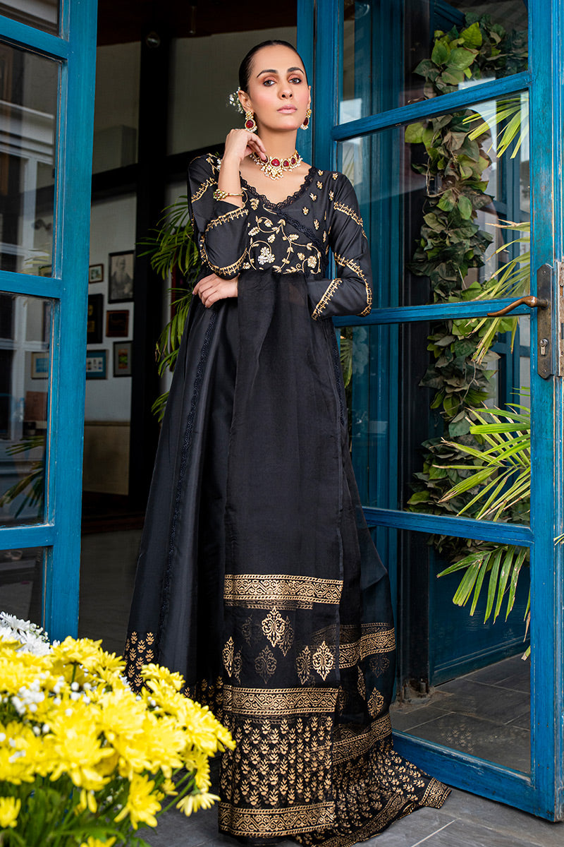 Fatima Khan | Luxury Pret 24 | SAFFRON BLACK - Official Fatima Khan stockist in UK - Sakeena London