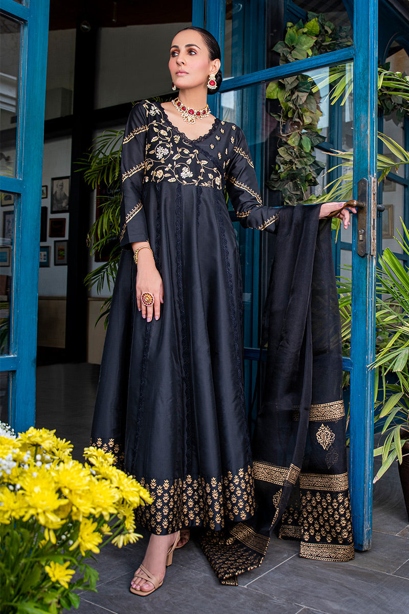 Fatima Khan | Luxury Pret 24 | SAFFRON BLACK - Official Fatima Khan stockist in UK - Sakeena London