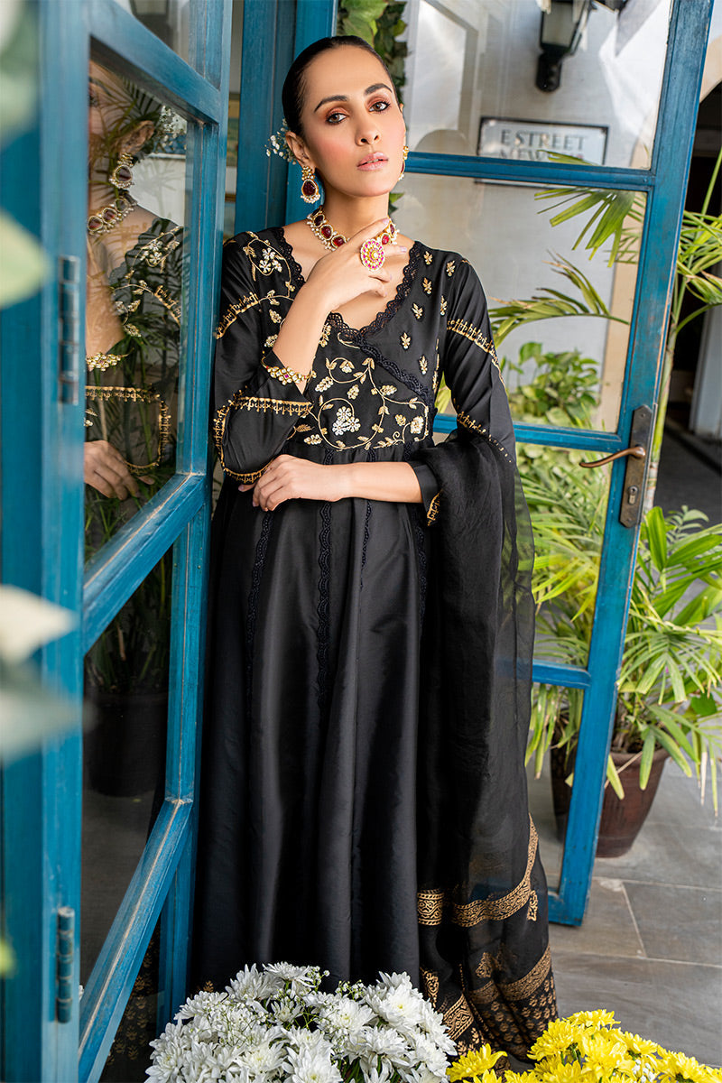 Fatima Khan | Luxury Pret 24 | SAFFRON BLACK - Official Fatima Khan stockist in UK - Sakeena London