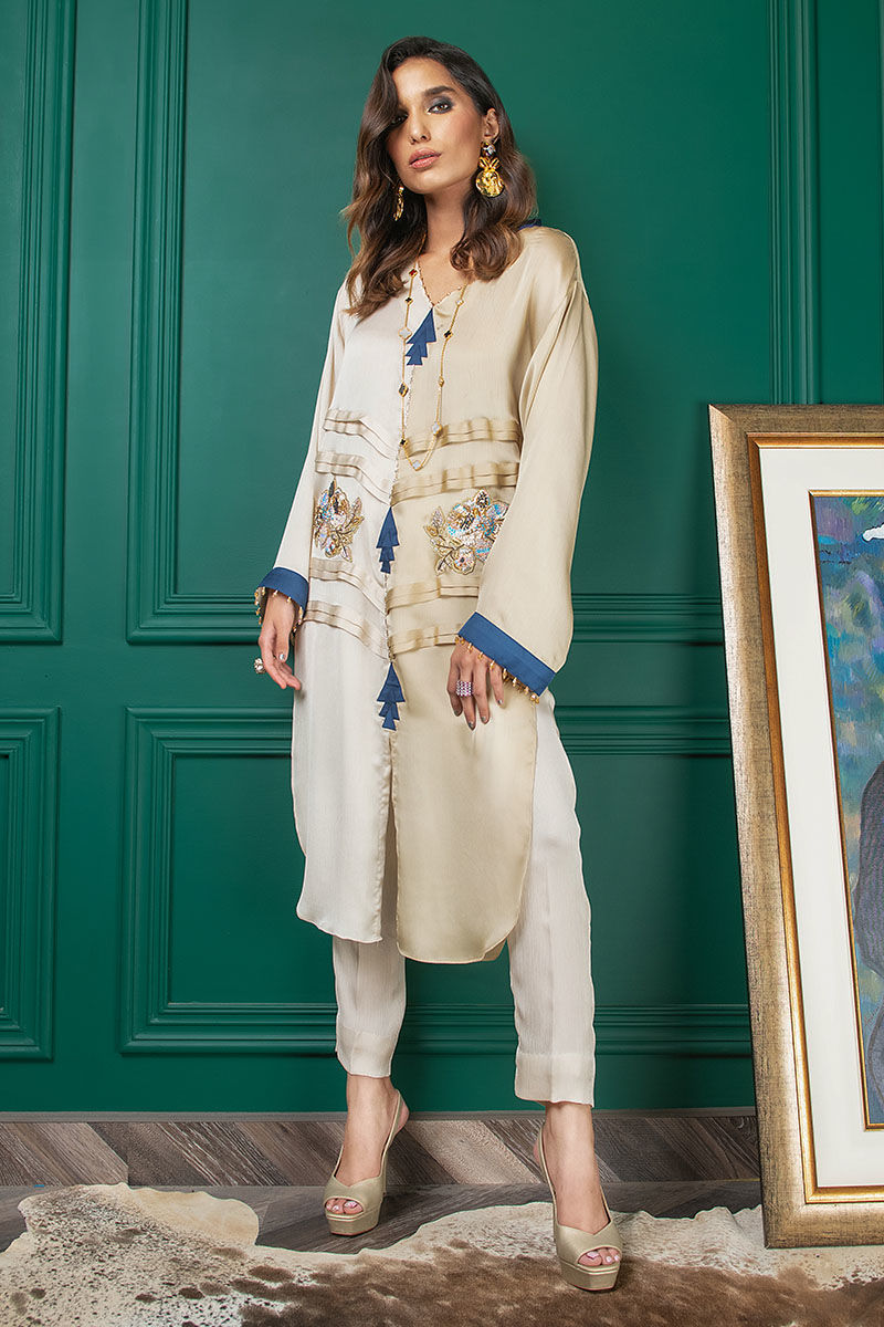 Wardha Saleem | Luxury Pret Fusion Wear | WS22-033 - Official Wardha Saleem stockist in UK - Sakeena London