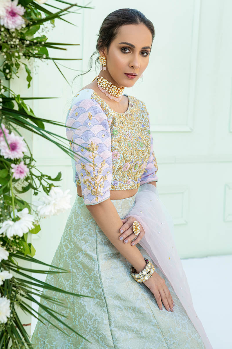 Fatima Khan | Luxury Pret 24 | ARFA (BLUE CHOLI) - Official Fatima Khan stockist in UK - Sakeena London