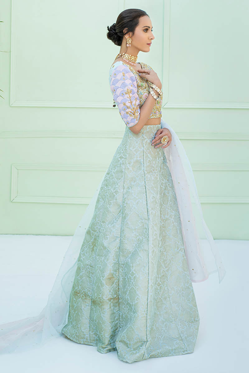 Fatima Khan | Luxury Pret 24 | ARFA (BLUE CHOLI) - Official Fatima Khan stockist in UK - Sakeena London