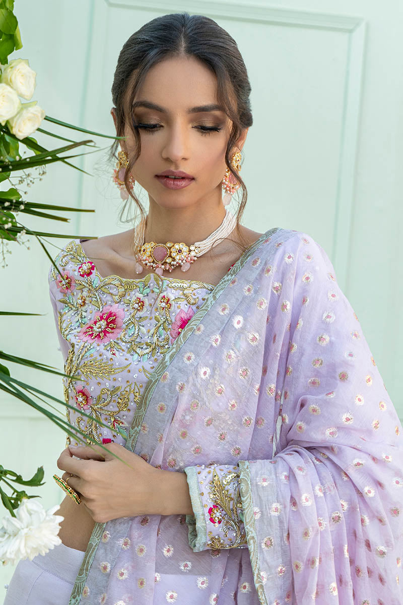 Fatima Khan | Luxury Pret 24 | MIRAAL (LILAC CHOLI) - Official Fatima Khan stockist in UK - Sakeena London