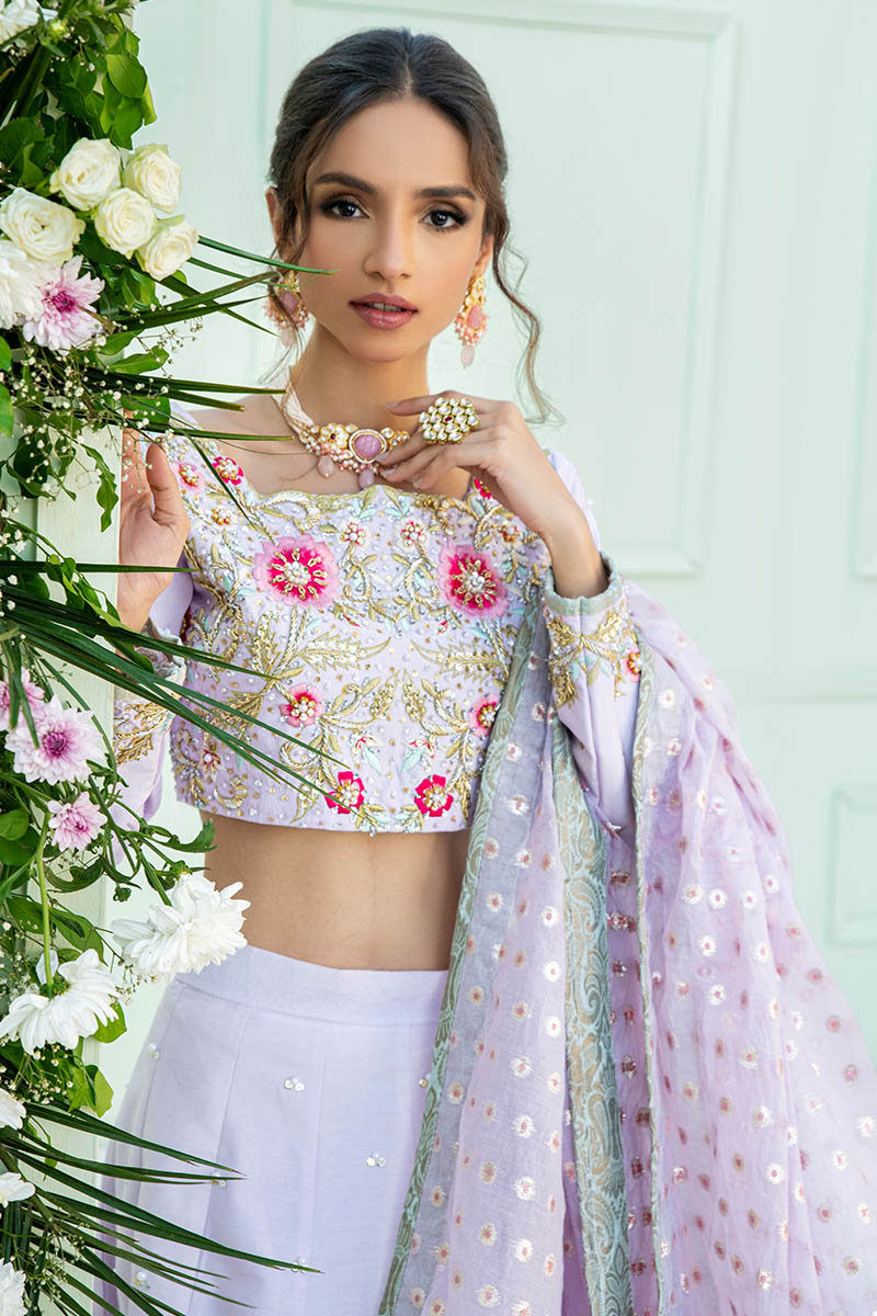 Fatima Khan | Luxury Pret 24 | MIRAAL (LILAC CHOLI) - Official Fatima Khan stockist in UK - Sakeena London