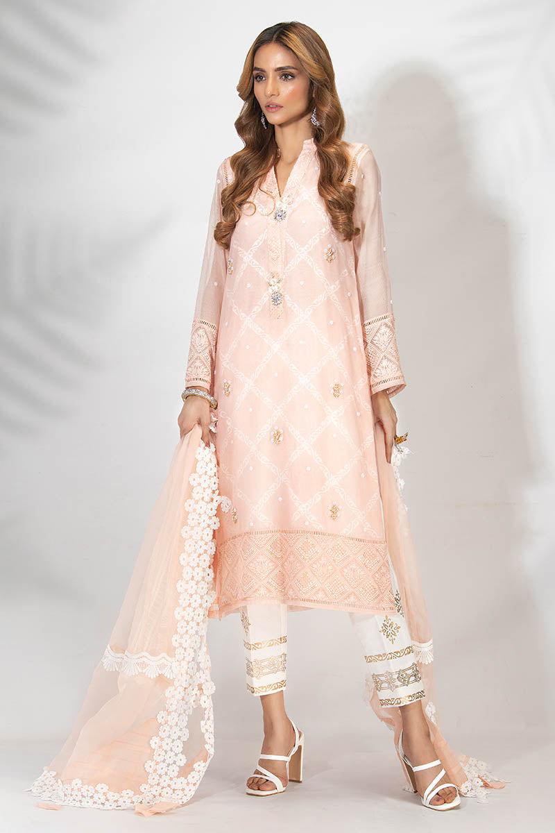 Fatima Khan | Luxury Pret 24 | OYESTER PINK - Official Fatima Khan stockist in UK - Sakeena London