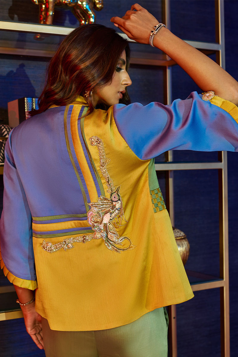 Wardha Saleem | Luxury Pret Fusion Wear | HUMMING BIRD JUMPSUIT - Official Wardha Saleem stockist in UK - Sakeena London