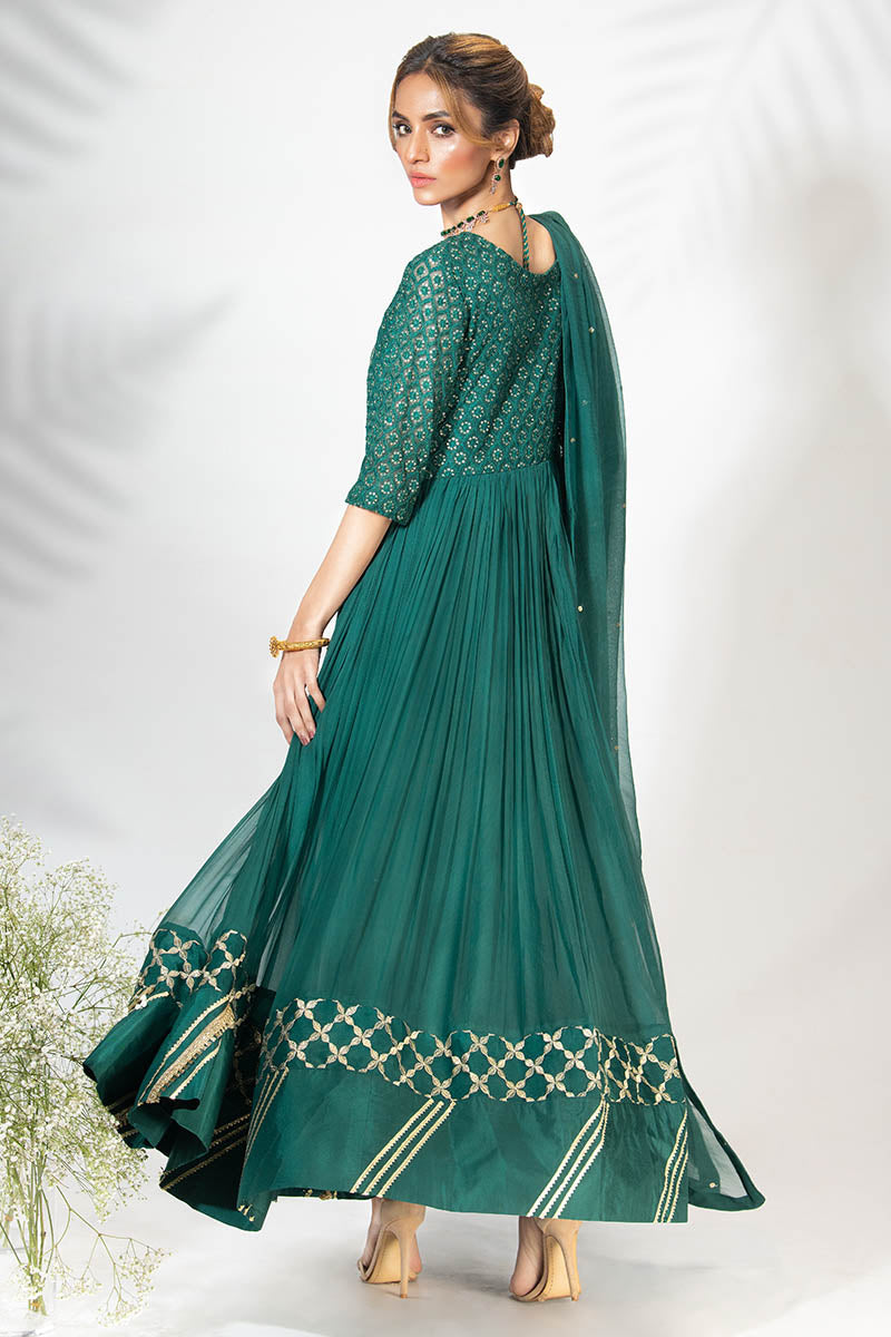 Fatima Khan | Best Sellers 24 | TEA GREEN PISHWAS - Official Fatima Khan stockist in UK - Sakeena London