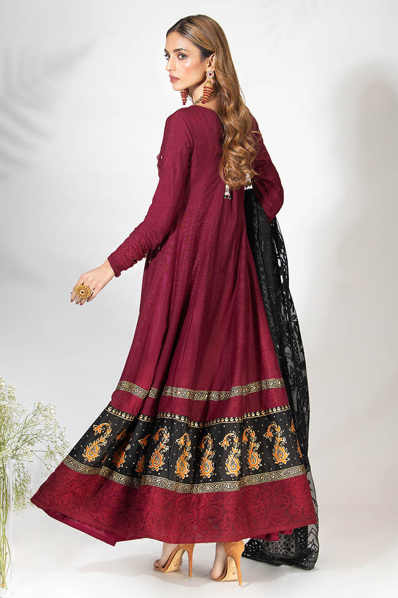 Fatima Khan | Best Sellers 24 | AMBER MAROON KALIDAR - Official Fatima Khan stockist in UK - Sakeena London