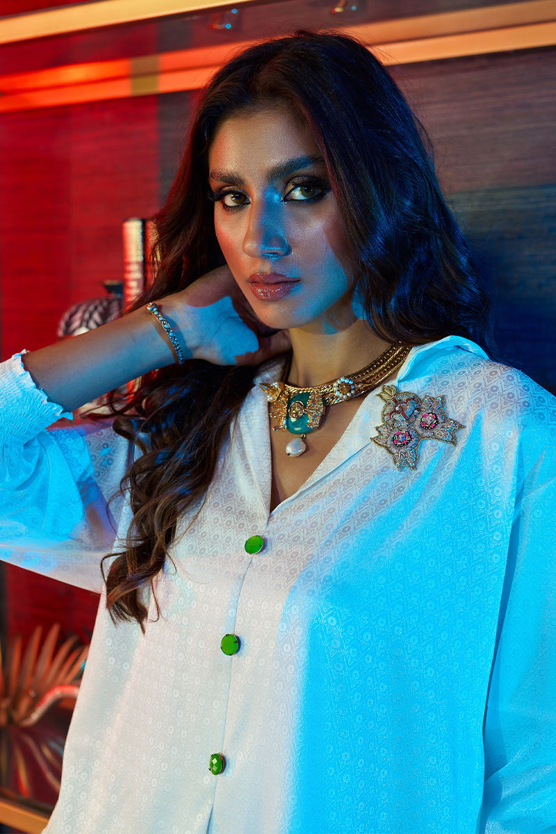Wardha Saleem | Luxury Pret Fusion Wear | GOSSIP GIRL Ã¢ÂÂ WHITE CO-ORD SET - Official Wardha Saleem stockist in UK - Sakeena London