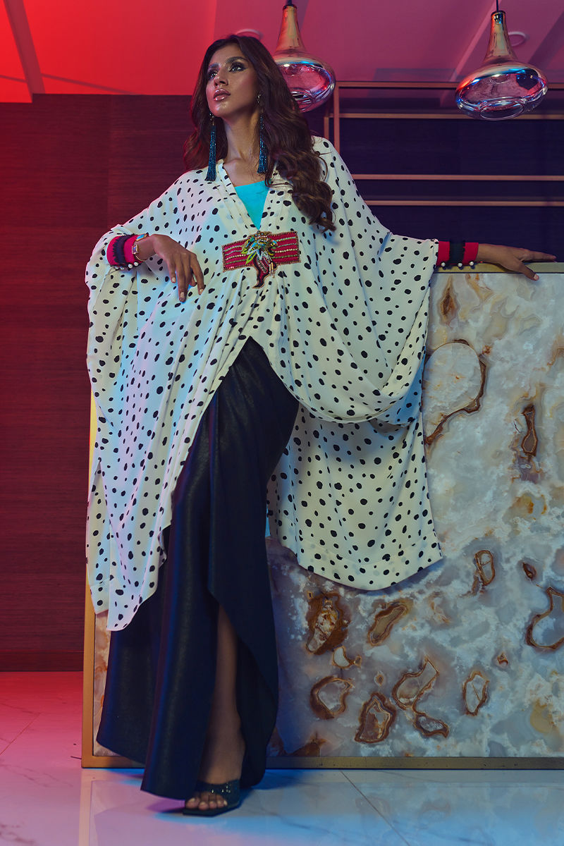 Wardha Saleem | Luxury Pret Fusion Wear | HOT SPOTÃ¢ÂÂ 3PC FORMAL DRAPE - Official Wardha Saleem stockist in UK - Sakeena London