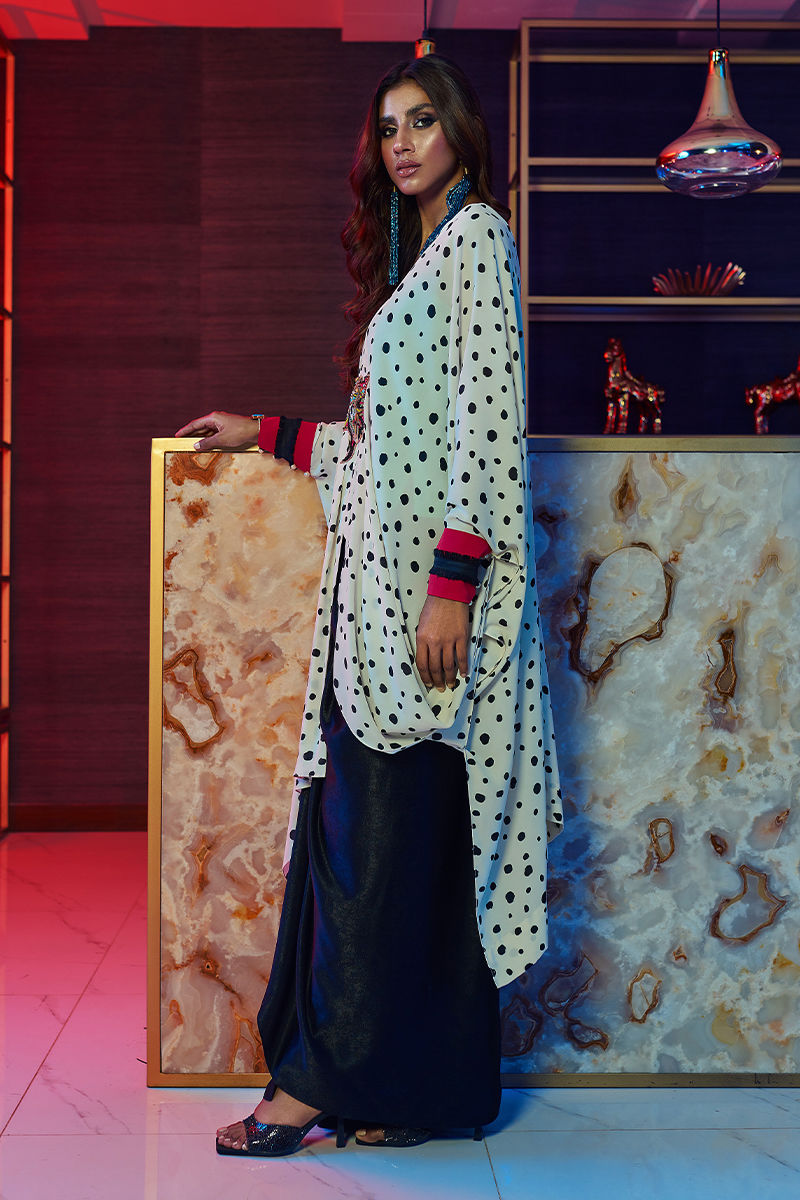 Wardha Saleem | Luxury Pret Fusion Wear | HOT SPOTÃ¢ÂÂ 3PC FORMAL DRAPE - Official Wardha Saleem stockist in UK - Sakeena London