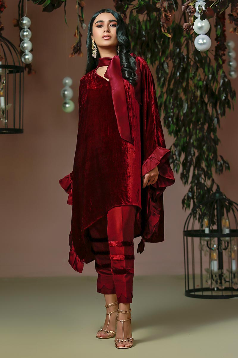 Ansab Jahangir | Bow Velvet Edit | FLUTTER DREAM - Official Ansab Jahangir stockist in UK - Sakeena London