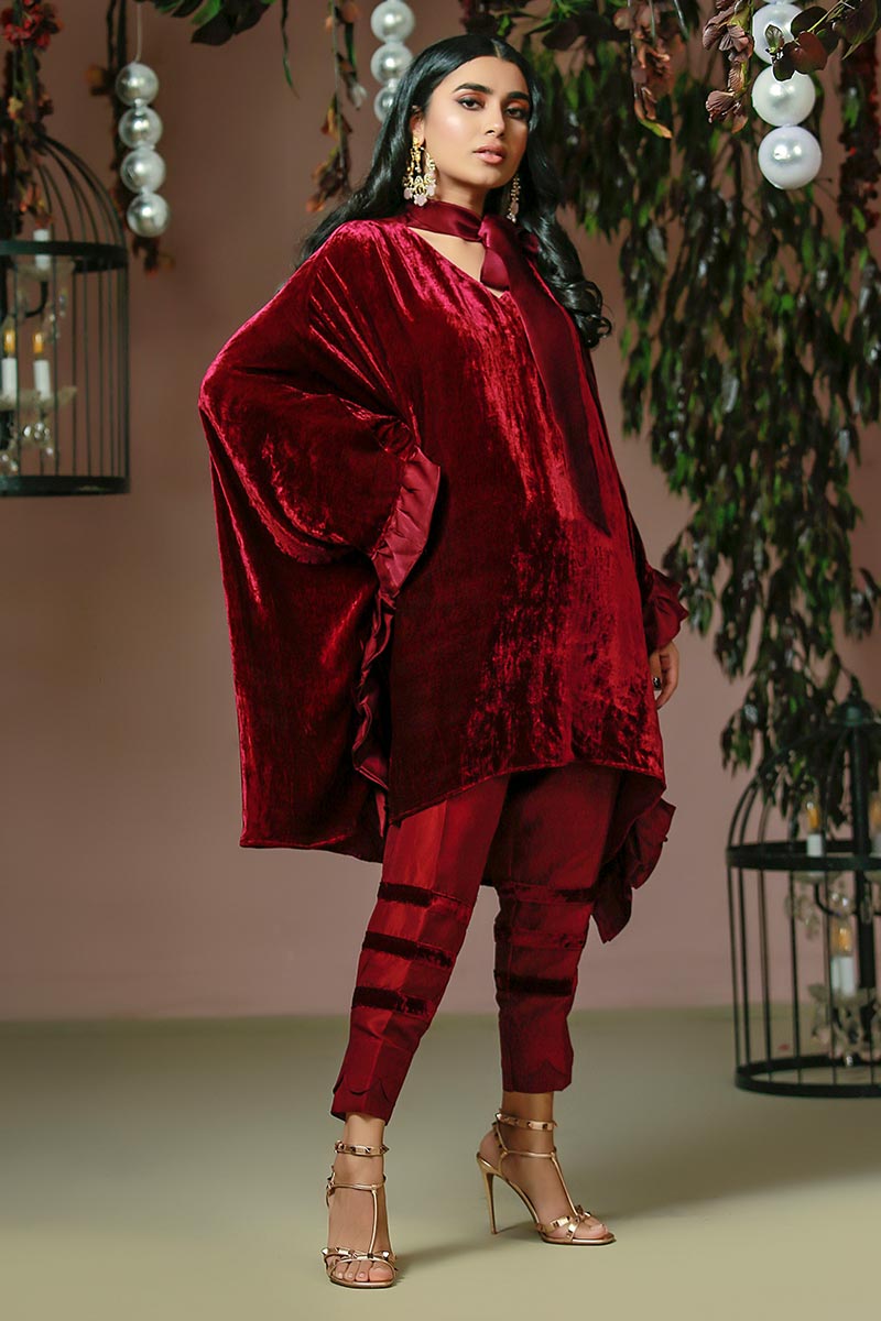 Ansab Jahangir | Bow Velvet Edit | FLUTTER DREAM - Official Ansab Jahangir stockist in UK - Sakeena London