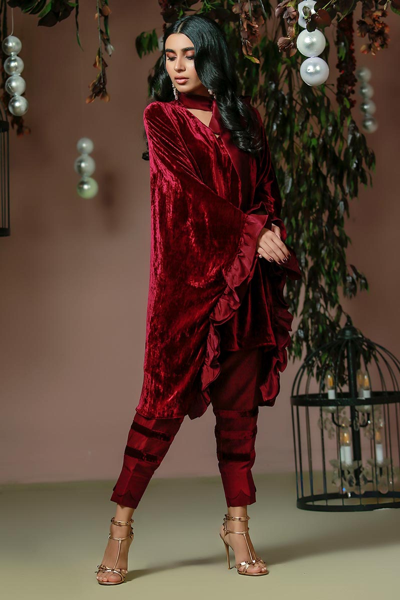 Ansab Jahangir | Bow Velvet Edit | FLUTTER DREAM - Official Ansab Jahangir stockist in UK - Sakeena London