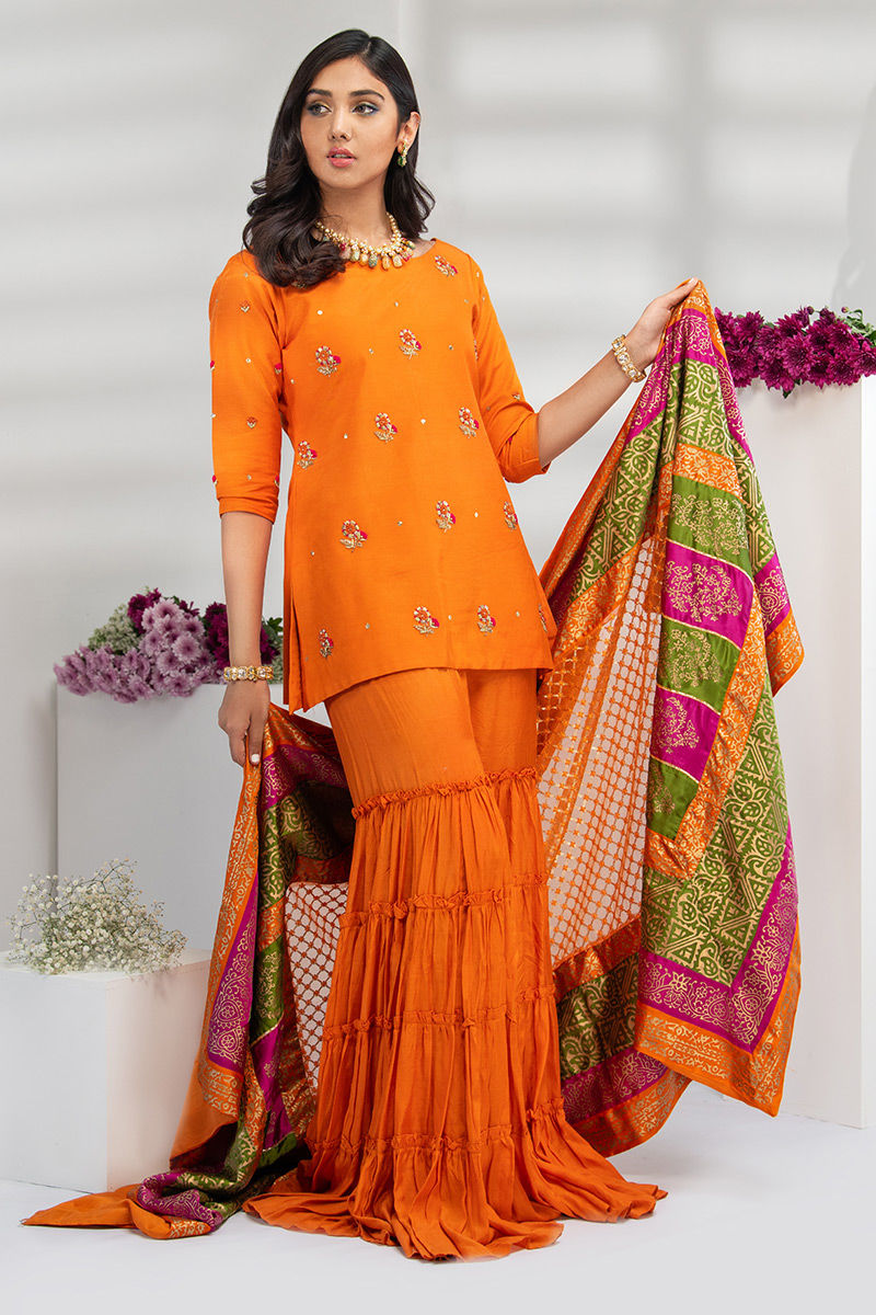 Fatima Khan | Luxury Pret 24 | SAFFRON GOLD - Official Fatima Khan stockist in UK - Sakeena London