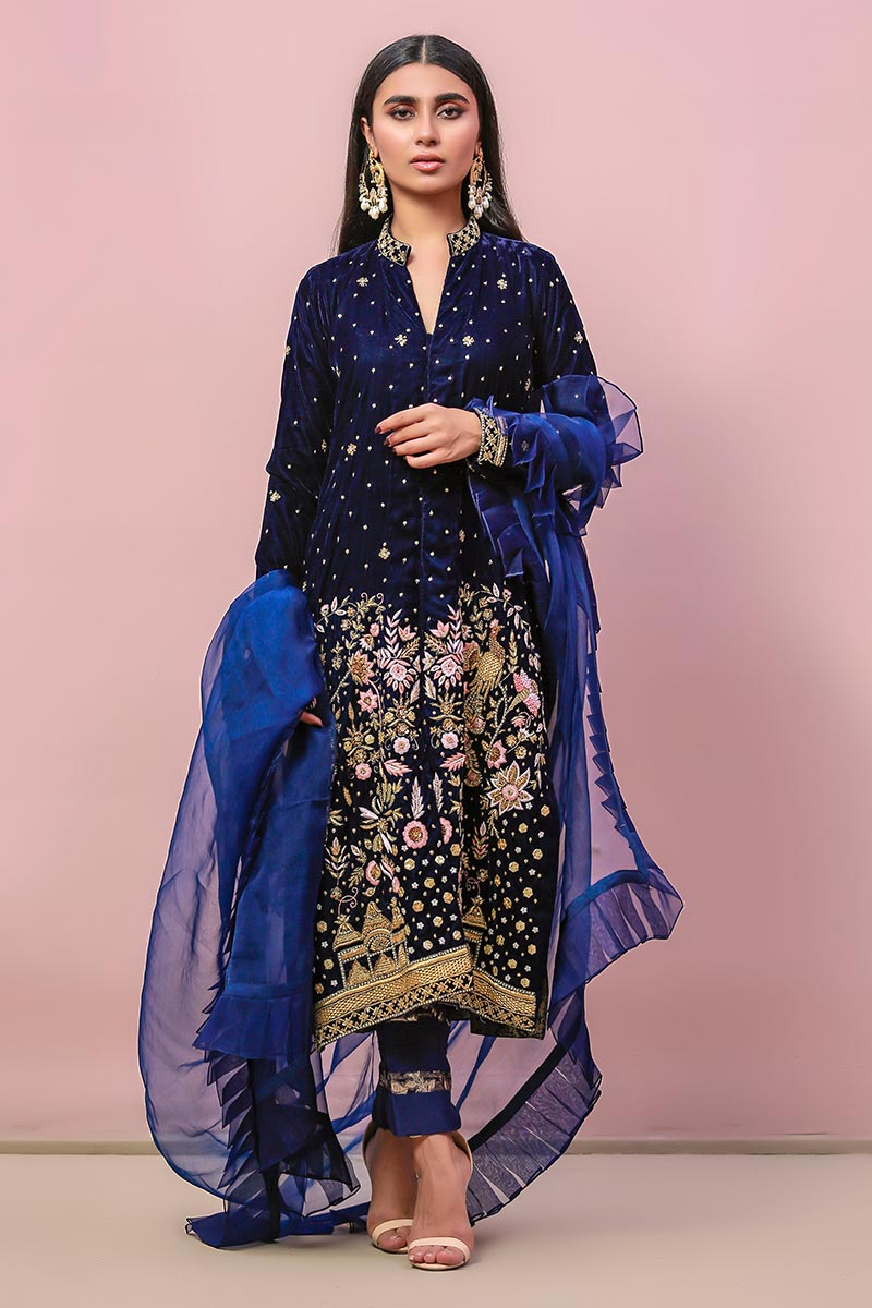 Ansab Jahangir | Bow Velvet Edit | MIDNIGHT ROSE - Official Ansab Jahangir stockist in UK - Sakeena London