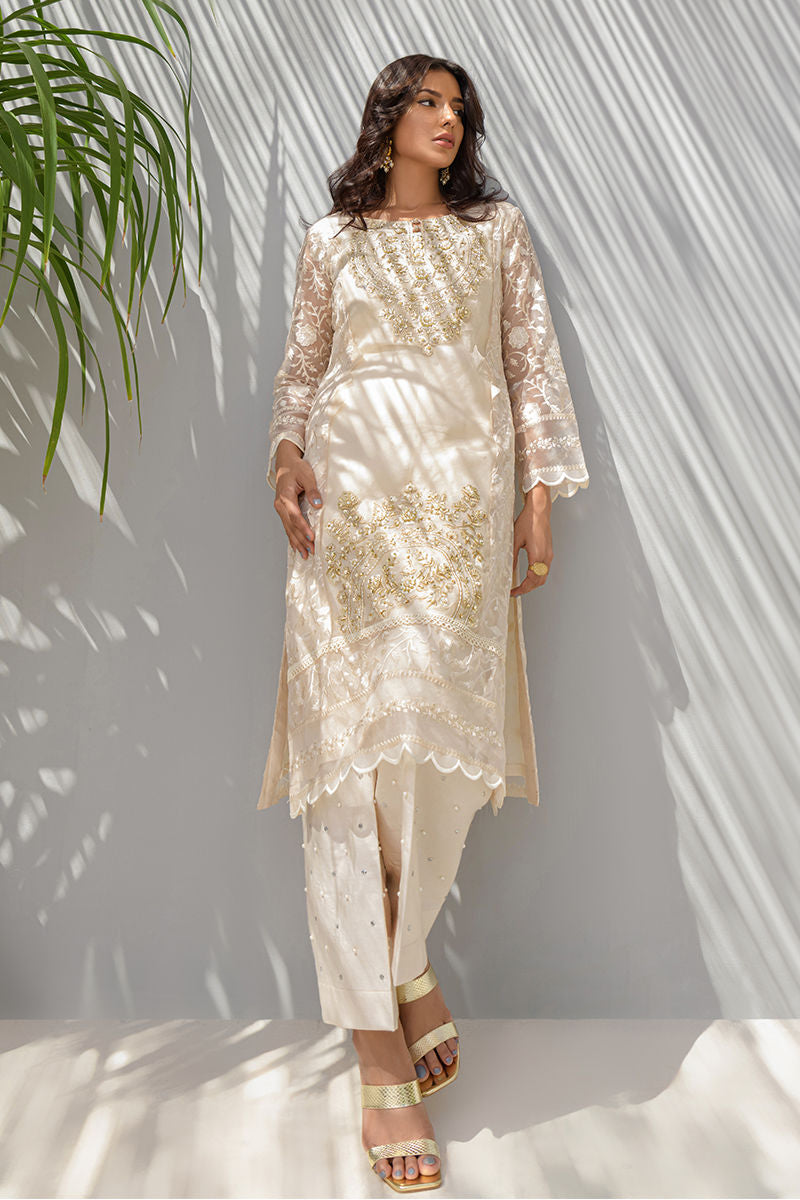 Fatima Khan | Luxury Pret 24 | CREAM SORBET - Official Fatima Khan stockist in UK - Sakeena London