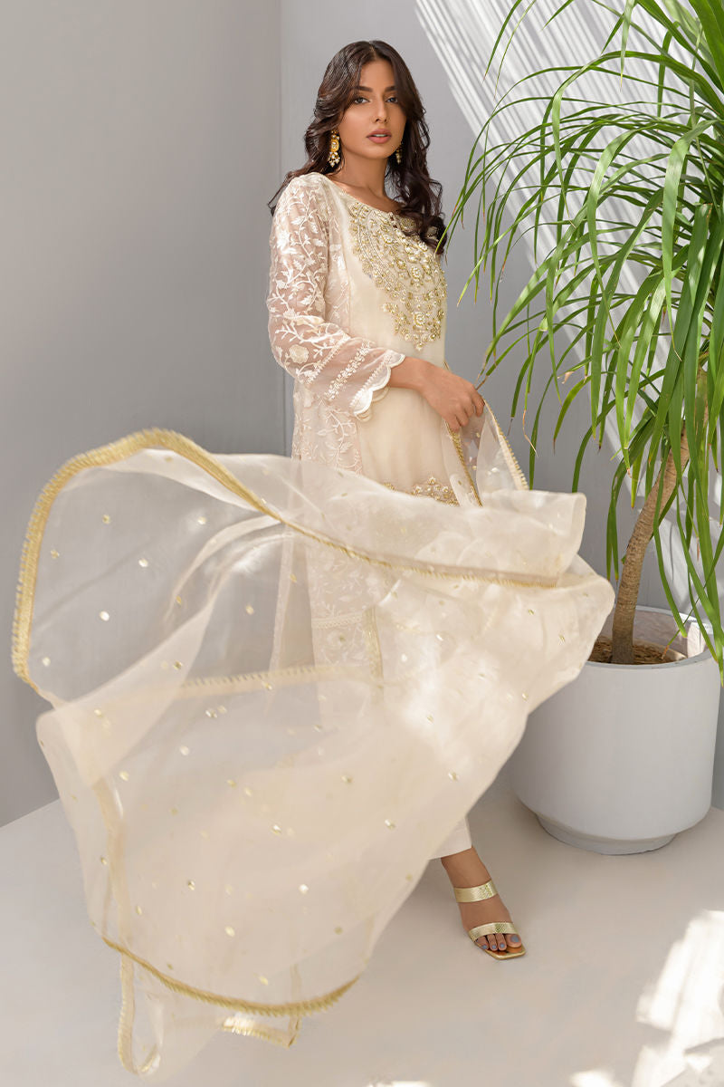 Fatima Khan | Luxury Pret 24 | CREAM SORBET - Official Fatima Khan stockist in UK - Sakeena London