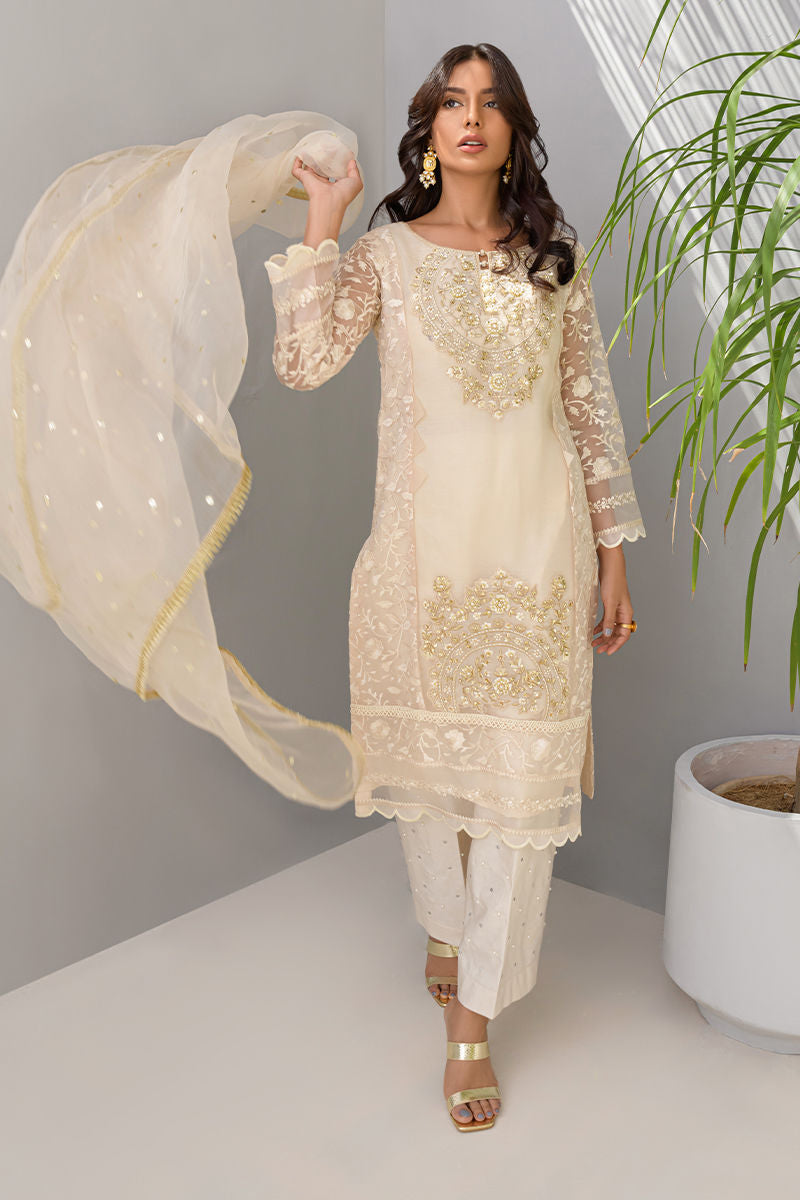 Fatima Khan | Luxury Pret 24 | CREAM SORBET - Official Fatima Khan stockist in UK - Sakeena London