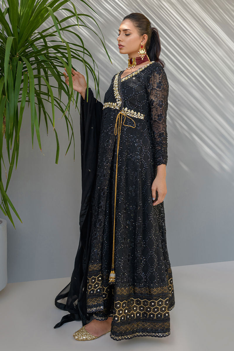 Fatima Khan | Luxury Pret 24 | CHARCOAL GOLD - Official Fatima Khan stockist in UK - Sakeena London