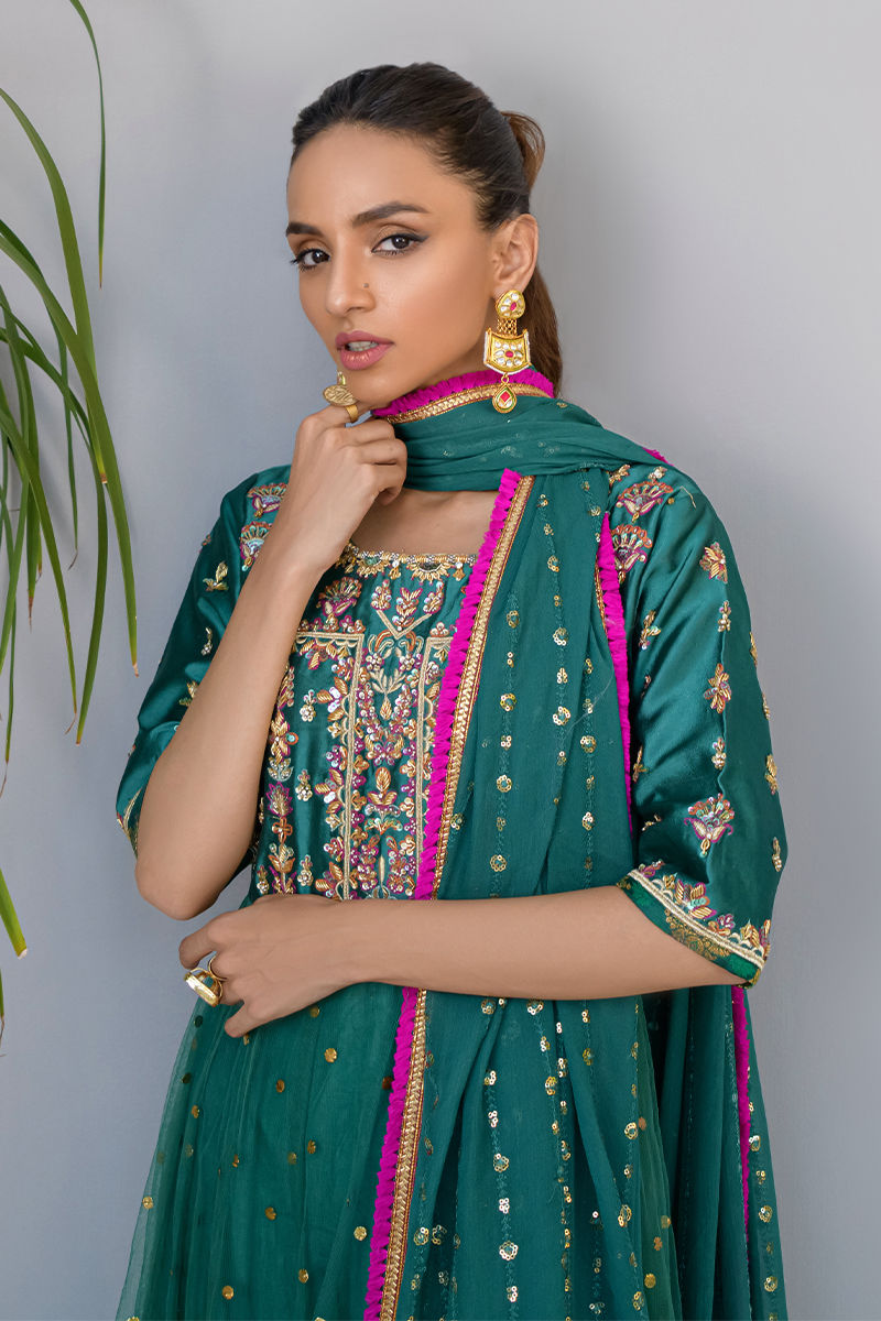 Fatima Khan | Luxury Pret 24 | JADE GREEN GOLD - Official Fatima Khan stockist in UK - Sakeena London