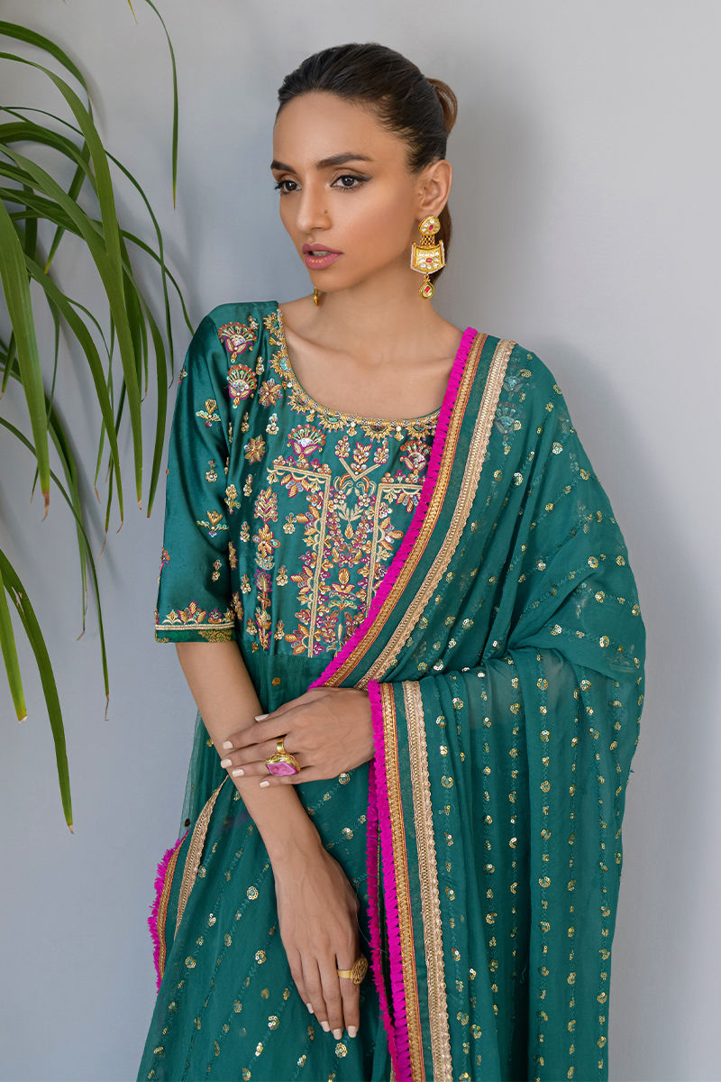 Fatima Khan | Luxury Pret 24 | JADE GREEN GOLD - Official Fatima Khan stockist in UK - Sakeena London