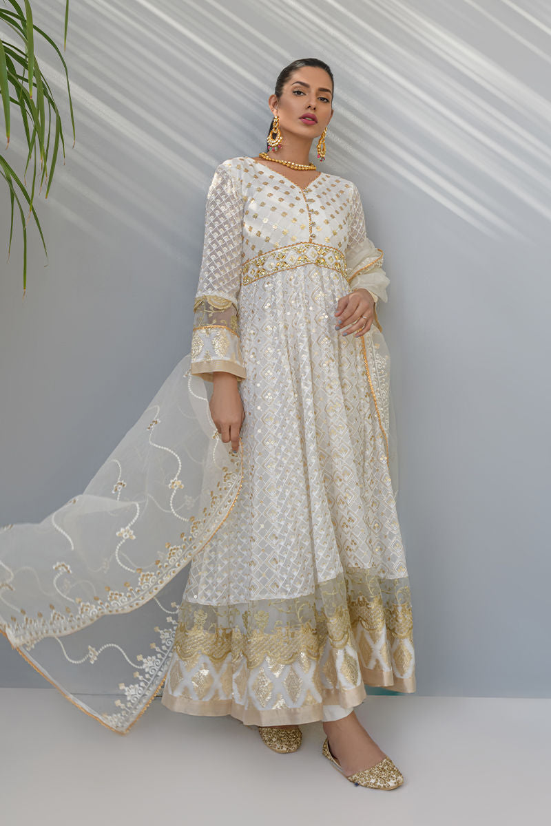 Fatima Khan | Luxury Pret 24 | LOTUS WHITE - Official Fatima Khan stockist in UK - Sakeena London
