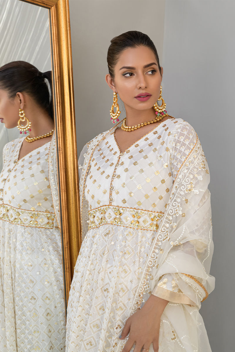 Fatima Khan | Luxury Pret 24 | LOTUS WHITE - Official Fatima Khan stockist in UK - Sakeena London