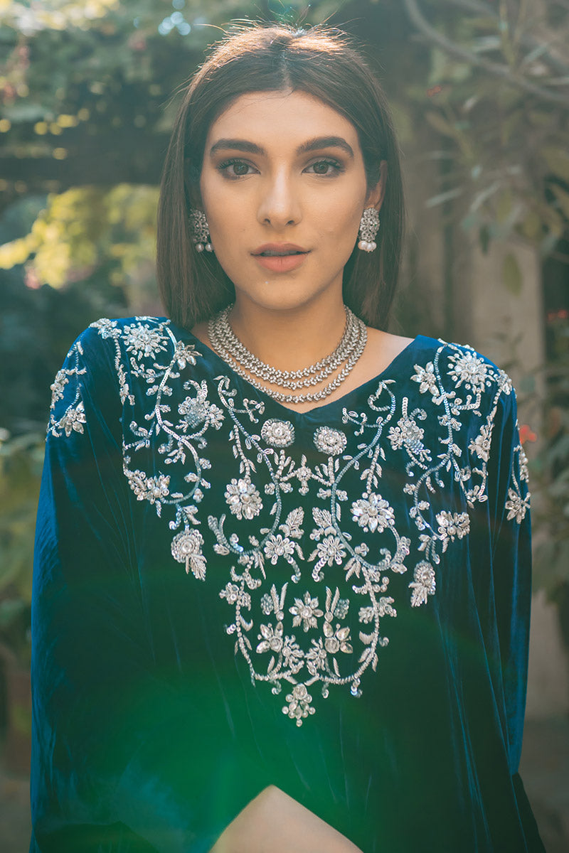 Ansab Jahangir | Bow Velvet Edit | ANTIQUE - Official Ansab Jahangir stockist in UK - Sakeena London
