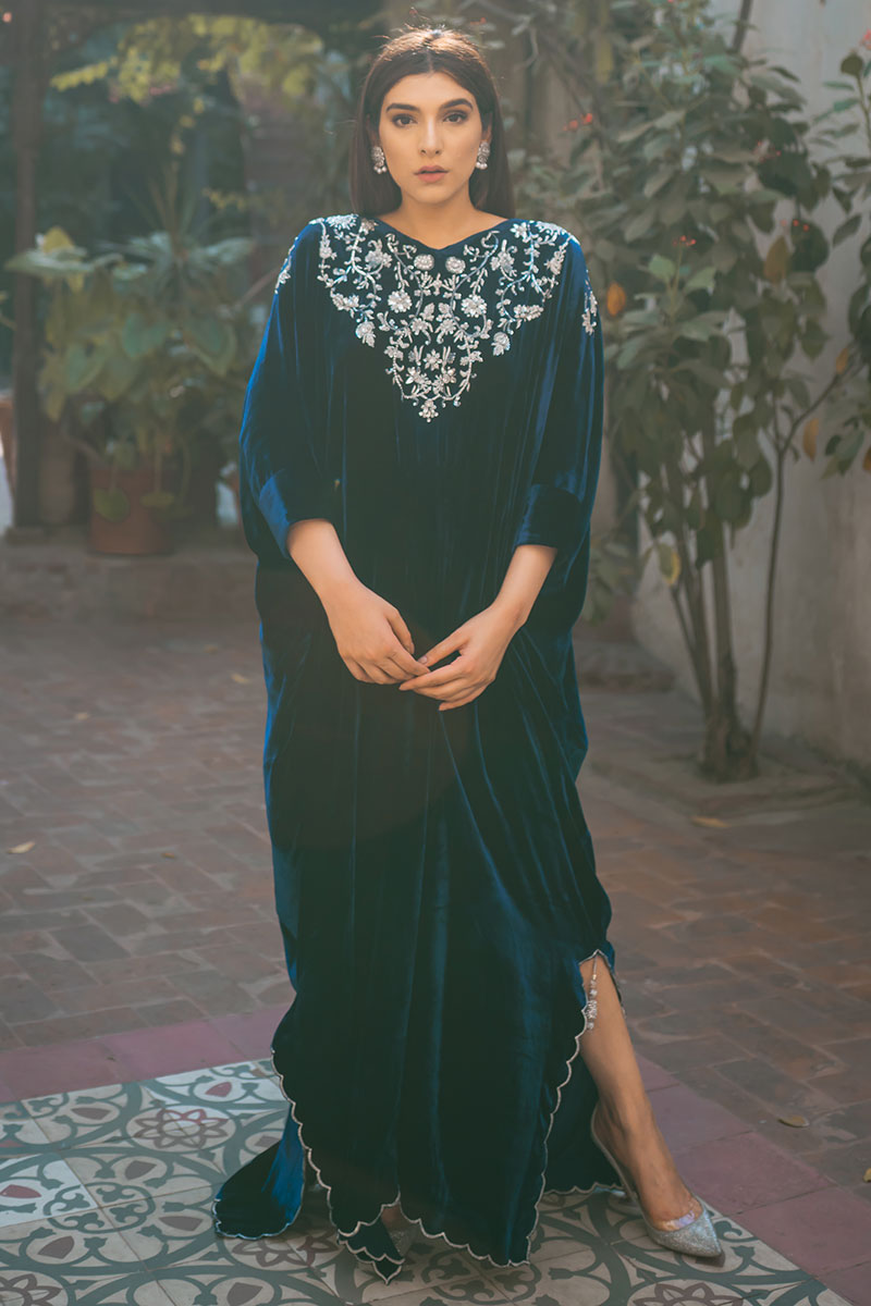 Ansab Jahangir | Bow Velvet Edit | ANTIQUE - Official Ansab Jahangir stockist in UK - Sakeena London