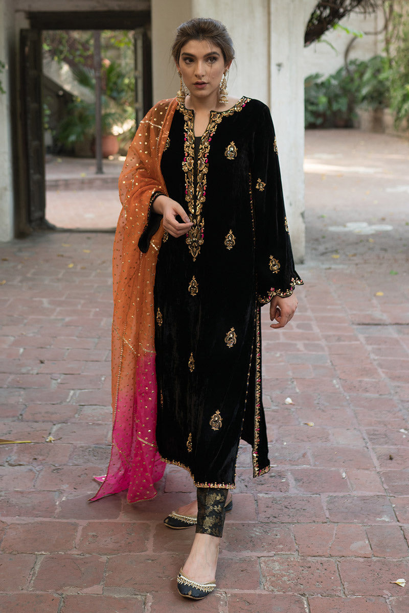 Ansab Jahangir | Bow Velvet Edit | MIDNIGHT FANTASY - Official Ansab Jahangir stockist in UK - Sakeena London