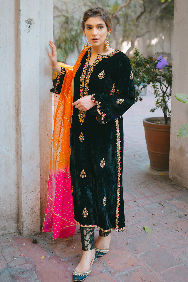 Ansab Jahangir | Bow Velvet Edit | MIDNIGHT FANTASY - Official Ansab Jahangir stockist in UK - Sakeena London