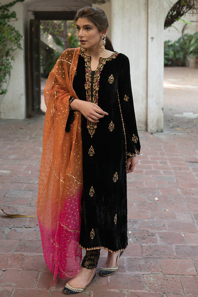 Ansab Jahangir | Bow Velvet Edit | MIDNIGHT FANTASY - Official Ansab Jahangir stockist in UK - Sakeena London