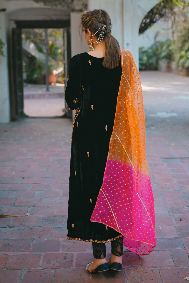 Ansab Jahangir | Bow Velvet Edit | MIDNIGHT FANTASY - Official Ansab Jahangir stockist in UK - Sakeena London