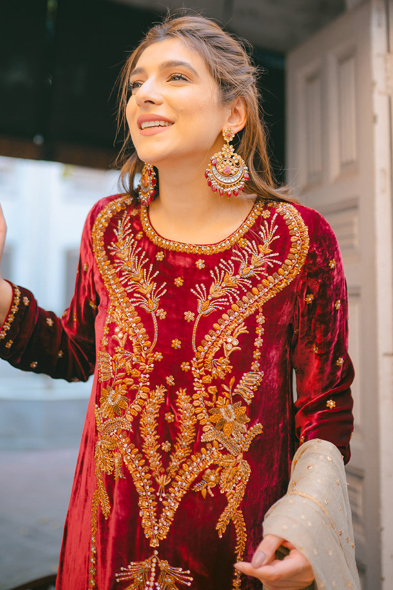 Ansab Jahangir | Bow Velvet Edit | STARRY NIGHT - Official Ansab Jahangir stockist in UK - Sakeena London