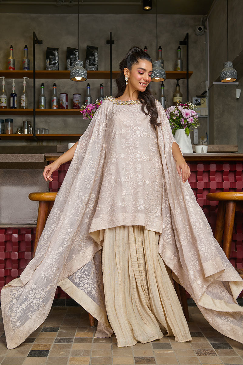 Fatima Khan | Luxury Pret 24 | IVORY GOLD KIMONO - Official Fatima Khan stockist in UK - Sakeena London