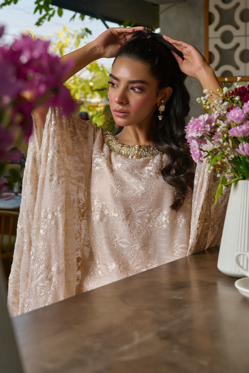 Fatima Khan | Luxury Pret 24 | IVORY GOLD KIMONO - Official Fatima Khan stockist in UK - Sakeena London
