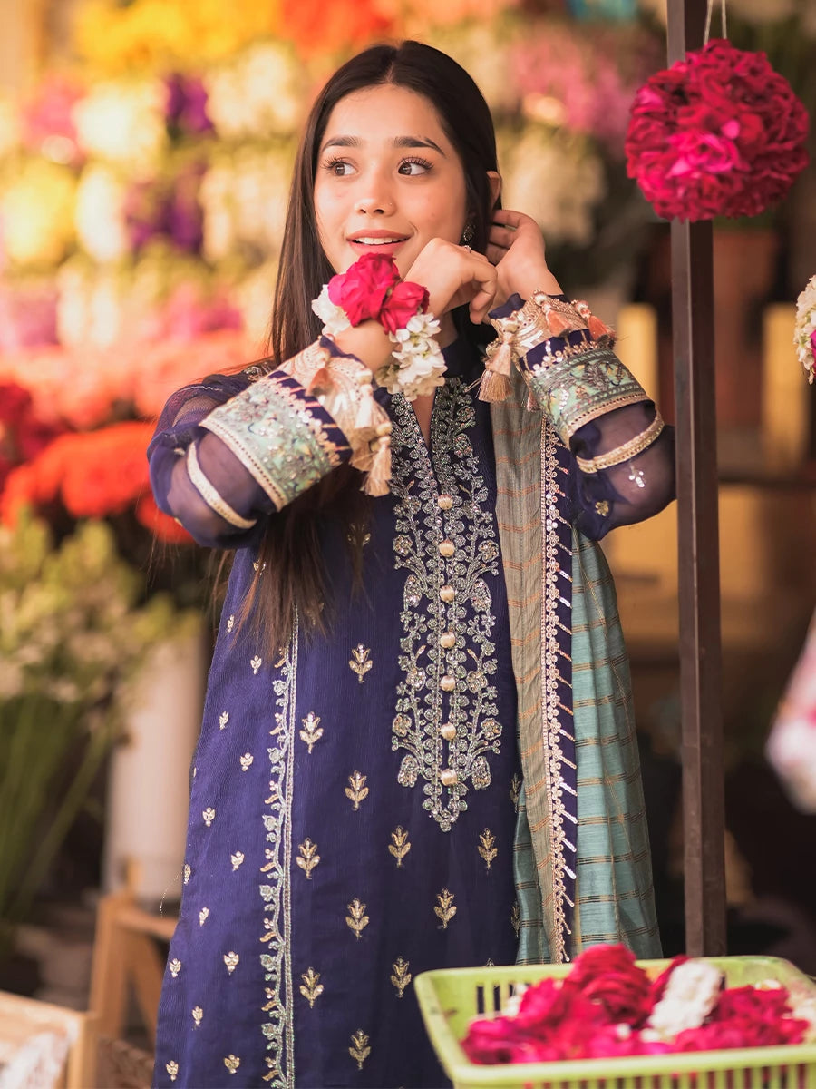 Salitex | Signature Festive Chiffon | SUNW6JI018UT - Official Salitex stockist in UK - Sakeena London