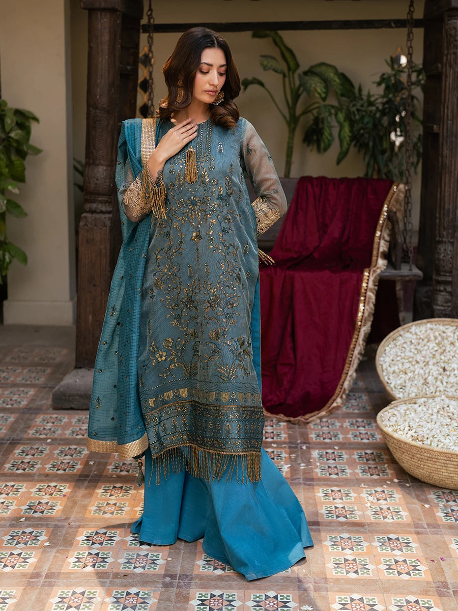 Salitex | Signature Festive Chiffon | SUNW6JI039UT - Official Salitex stockist in UK - Sakeena London