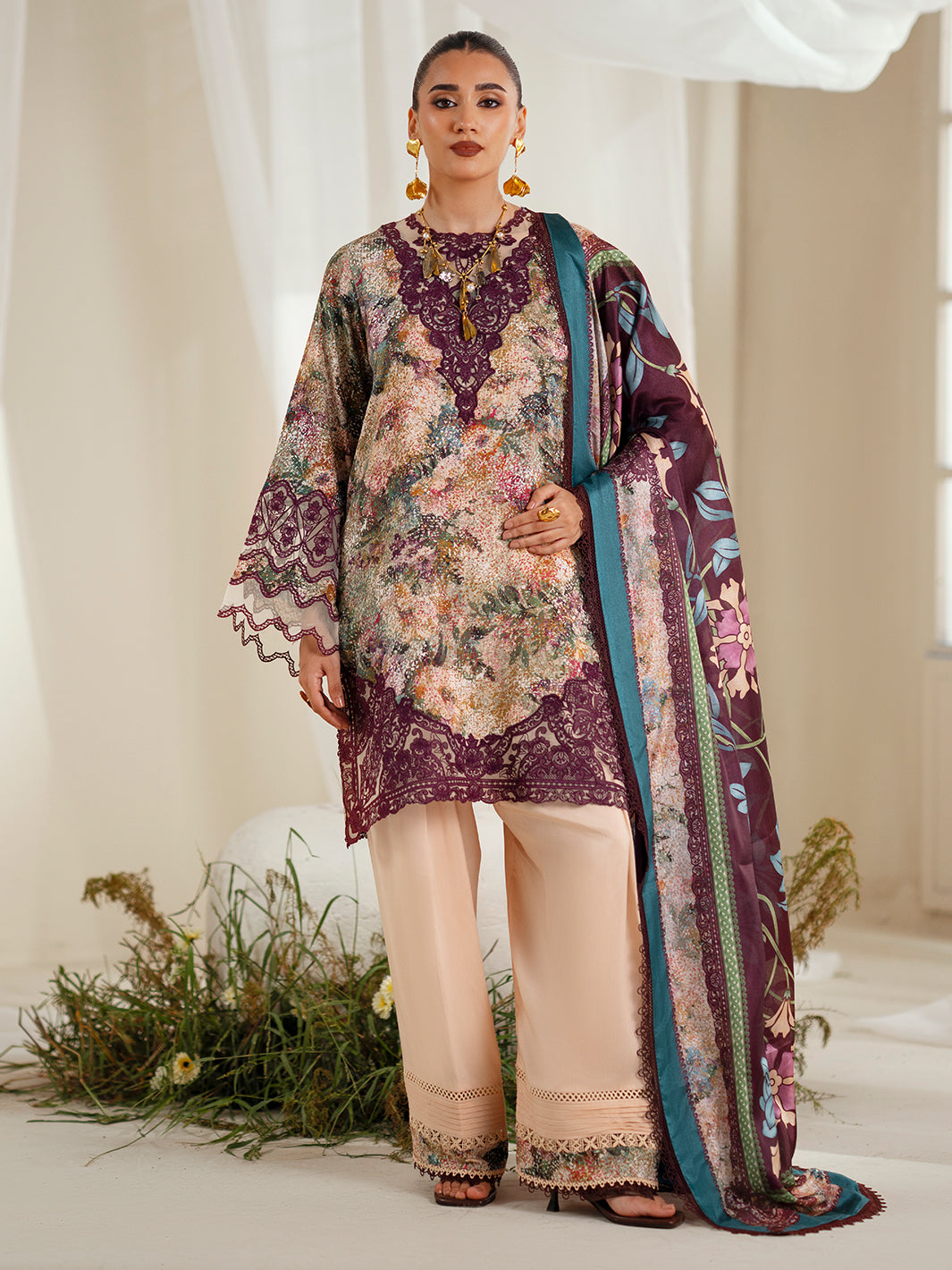 Bin Ilyas | Eres Bonita Viscose 25 | 1104-B - Official Bin Ilyas stockist in UK - Sakeena London
