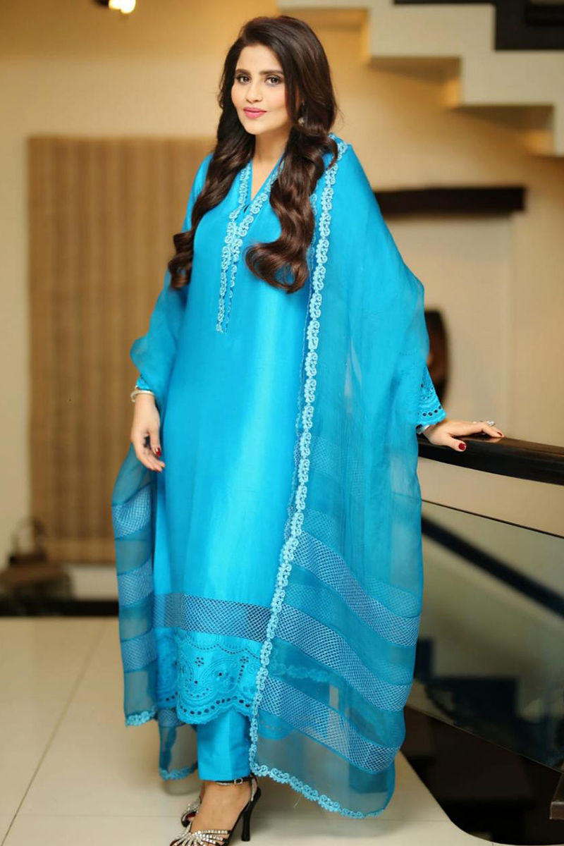 Ansab Jahangir | Luxury Silk Pret | TURQUOISE GLAZE - Official Ansab Jahangir stockist in UK - Sakeena London