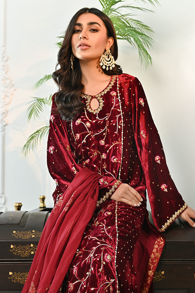 Ansab Jahangir | Bow Velvet Edit | JASMINE - Official Ansab Jahangir stockist in UK - Sakeena London