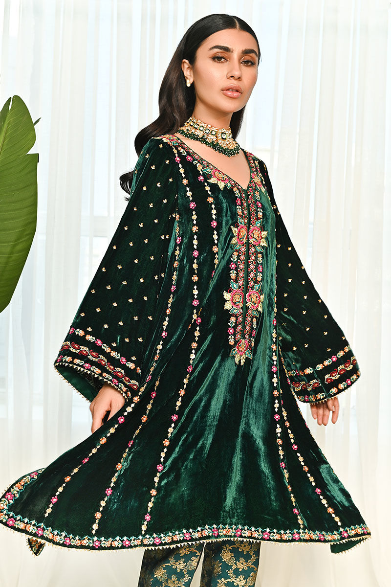 Ansab Jahangir | Bow Velvet Edit | LYLAH - Official Ansab Jahangir stockist in UK - Sakeena London
