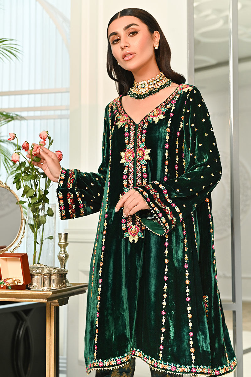 Ansab Jahangir | Bow Velvet Edit | LYLAH - Official Ansab Jahangir stockist in UK - Sakeena London