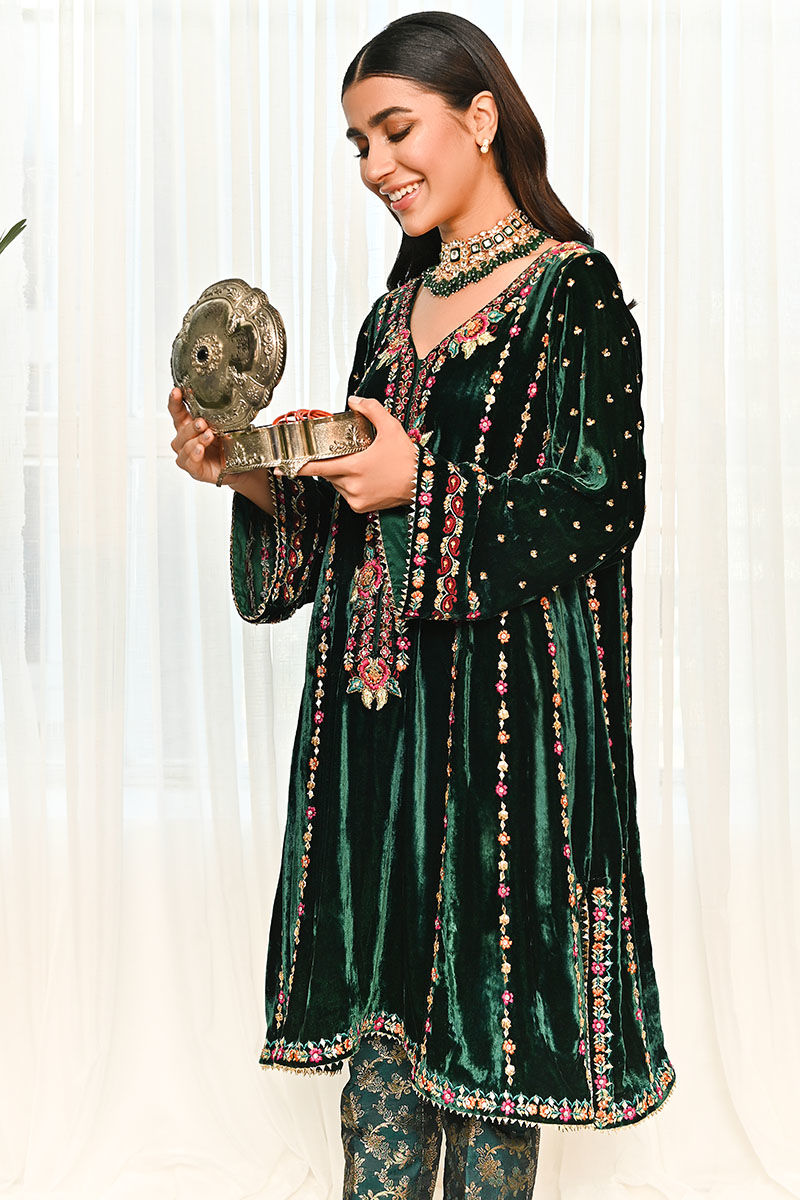 Ansab Jahangir | Bow Velvet Edit | LYLAH - Official Ansab Jahangir stockist in UK - Sakeena London