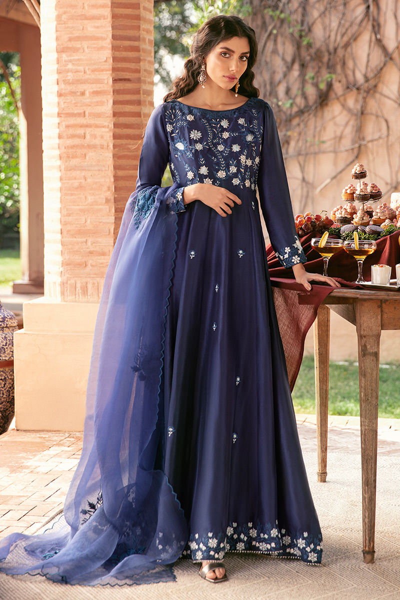 Ansab Jahangir | Luxury Silk Pret | MIDNIGHT - Official Ansab Jahangir stockist in UK - Sakeena London