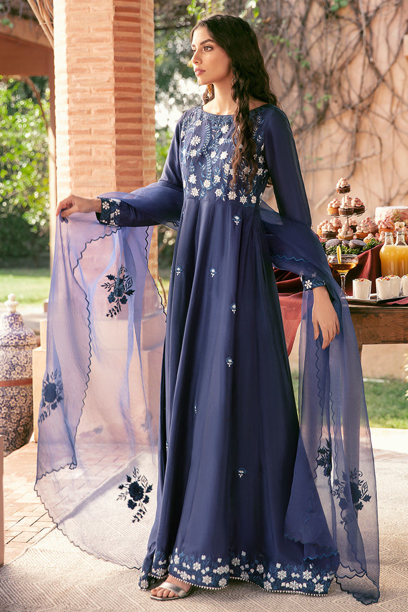 Ansab Jahangir | Luxury Silk Pret | MIDNIGHT - Official Ansab Jahangir stockist in UK - Sakeena London