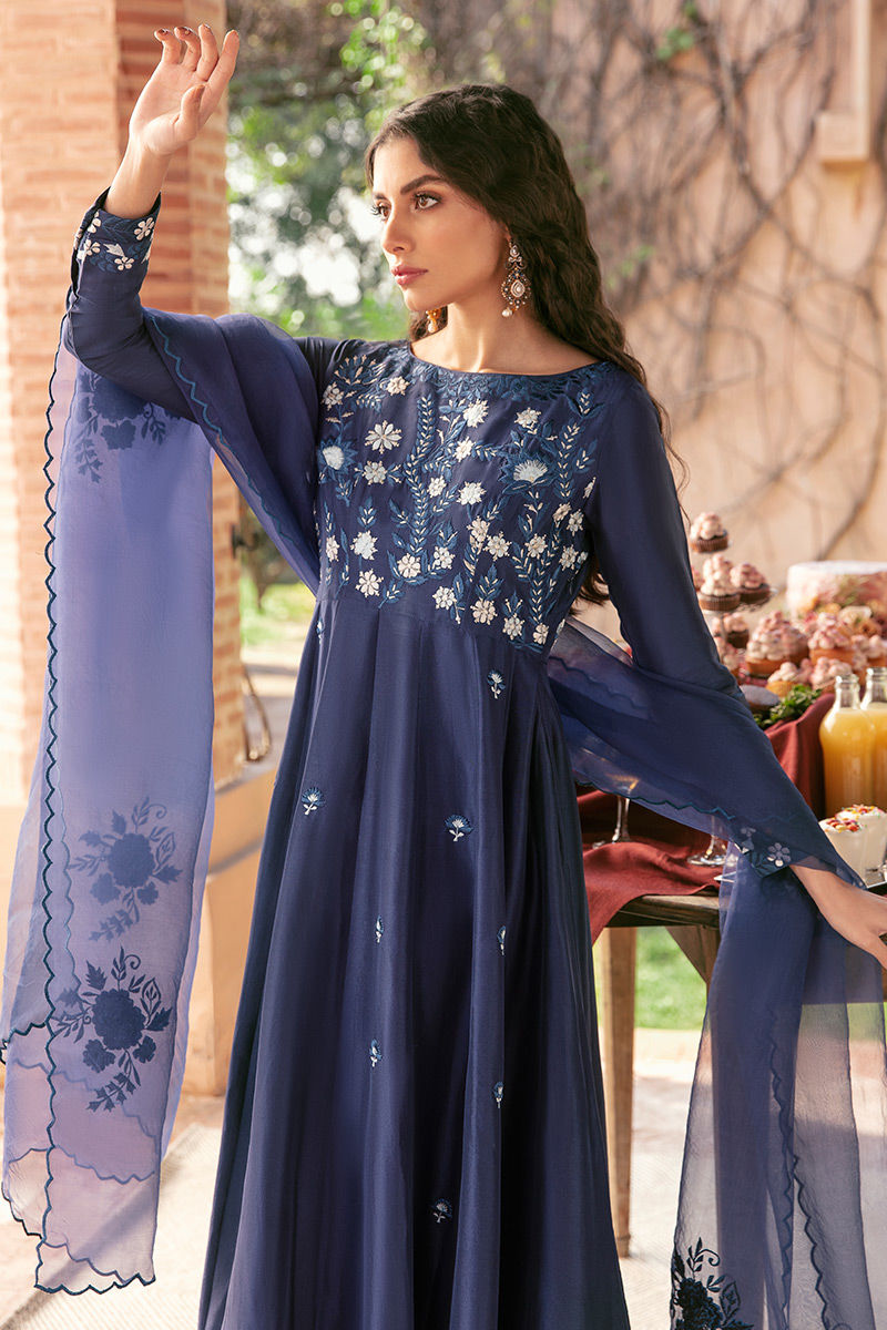 Ansab Jahangir | Luxury Silk Pret | MIDNIGHT - Official Ansab Jahangir stockist in UK - Sakeena London