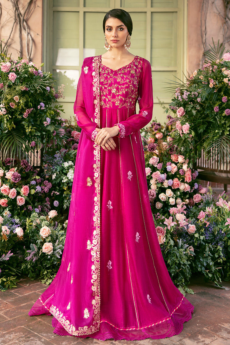 Ansab Jahangir | Luxury Silk Pret | FRENCH ROSE - Official Ansab Jahangir stockist in UK - Sakeena London